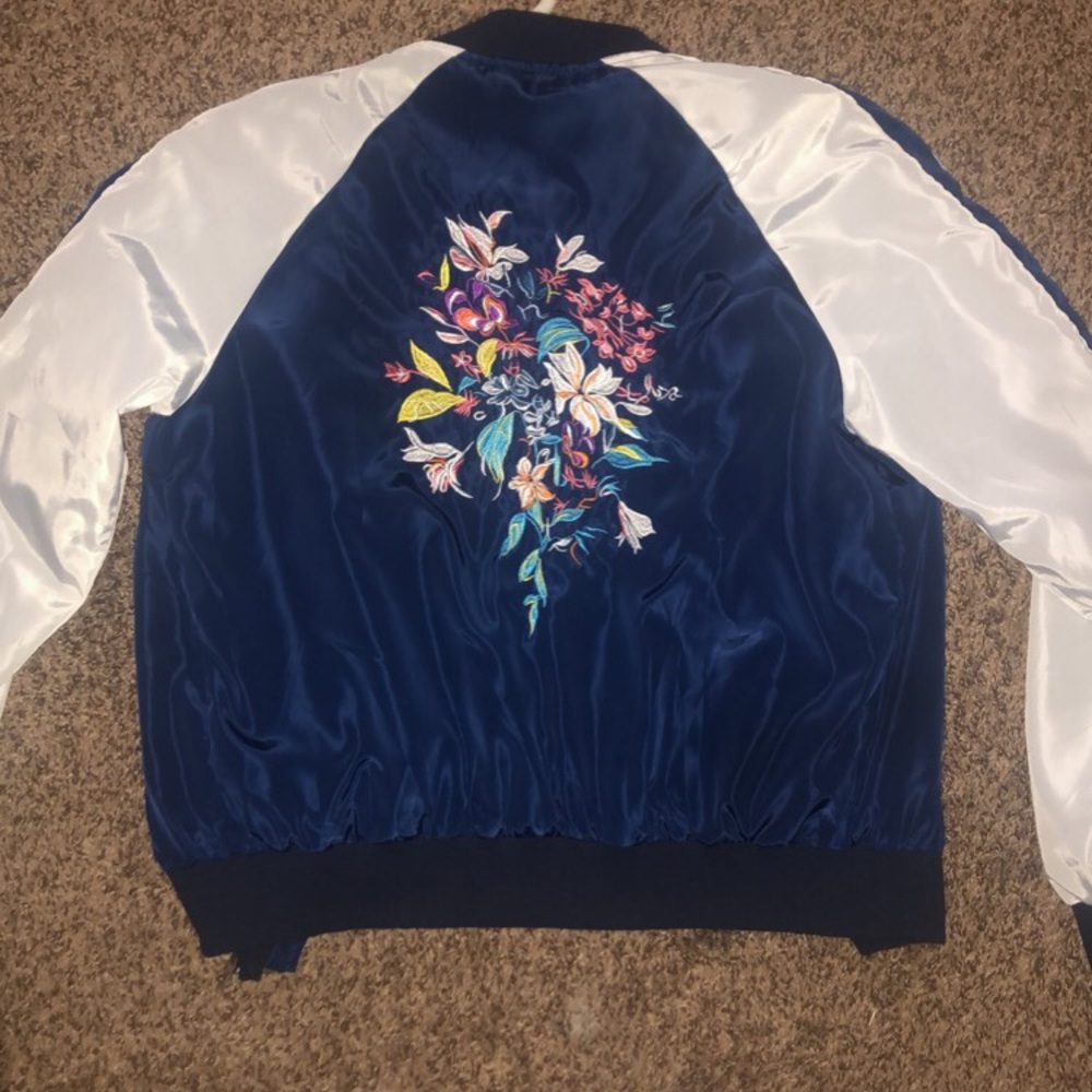 Floral print bomber jacket